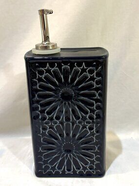 Atlantica Alicatado Motifs Ceramic Olive Oil Dispenser Made in Portugal